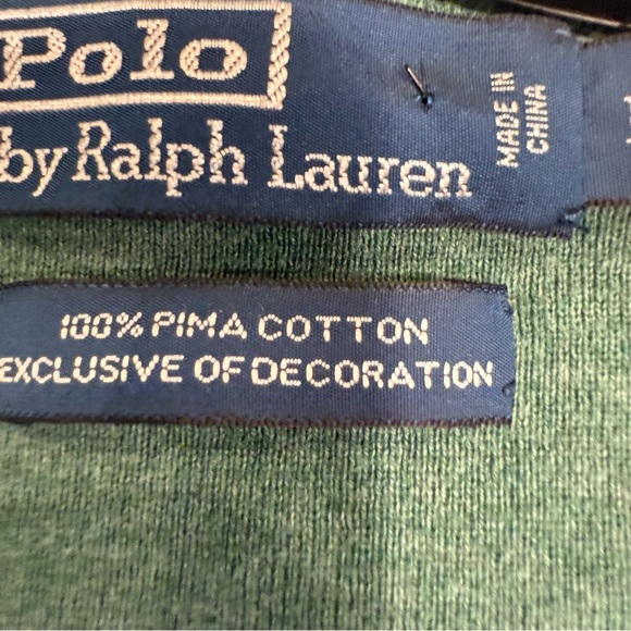 Ralph Lauren Men’s VTG 2 PCS SET Cotton Flannel Shirt & Green Sweater Sz L - Picture 8 of 16